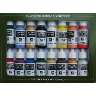 Vallejo Model Color Set 140: Basic Colors U.S.A. (16 colors)