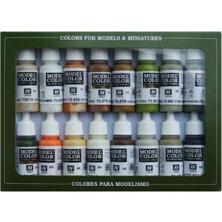 Vallejo Model Color Set 141: Earth Colors (16 colors)
