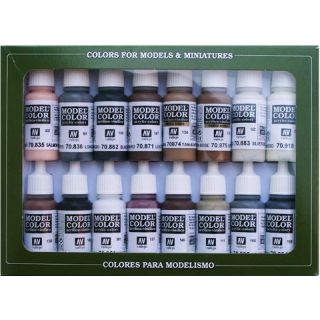 Vallejo Model Color Set 144: Equestrian Colors (16 colors)