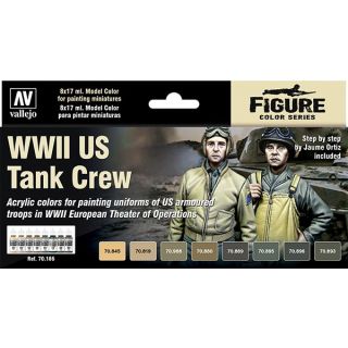 Vallejo Model Color Set 186: WWII US Tank Crew