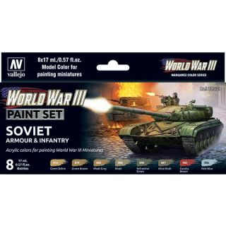 Vallejo WWIII Paint Set 221: WWIII Soviet Armour & Infantry (8 colors)