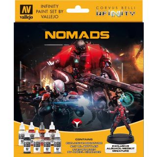 Vallejo Infinity Paint Set 233: Nomads (8 colors with exclusive minifigure)