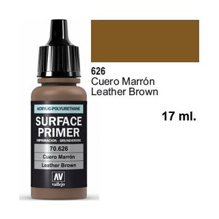 Vallejo Acrylic Polyurethane Primer - Leather Brown 17 ml.