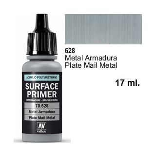 Vallejo Acrylic Polyurethane Primer - Plate Mail Metal 17 ml.