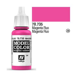 Vallejo 208: Modelcolor 735: Magenta Fluorescent 17 ml.