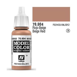 Vallejo 036: Modelcolor 804: Beige Red 17 ml.