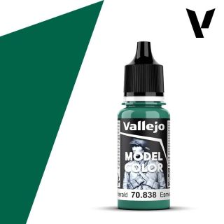 Vallejo 075: Model Color 838: Emerald 18 ml.