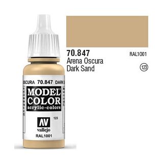 Vallejo 123: Modelcolor 847: Dark Sand 17 ml.