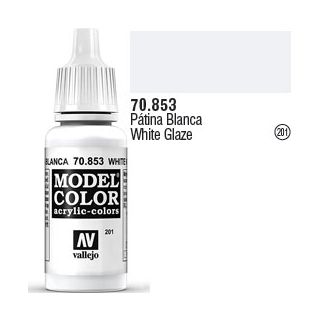 Vallejo 201: Modelcolor 853: White Glaze 17 ml.