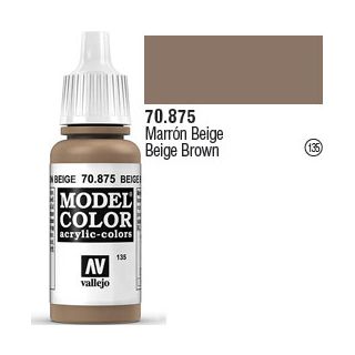 Vallejo 135: Modelcolor 875: Beige Brown 17 ml.