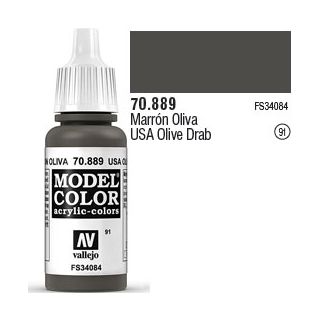 Vallejo 091: Modelcolor 889: USA Olive Drab 17 ml.