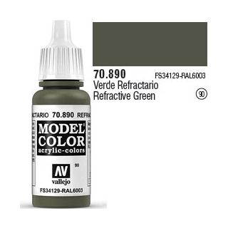 Vallejo 090: Modelcolor 890: Refractive Green 17 ml.