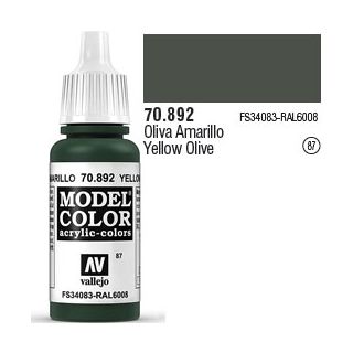 Vallejo 087: Modelcolor 892: Yellow Olive 17 ml.