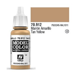 Vallejo 122: Modelcolor 912: Tan Yellow 17 ml.