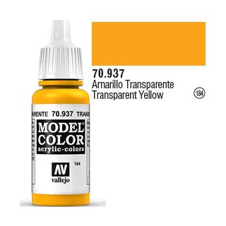 Vallejo 184: Modelcolor 937: Transparent Yellow 17 ml.