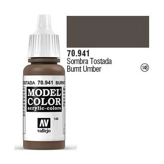 Vallejo 148: Modelcolor 941: Burnt Umber 17 ml.