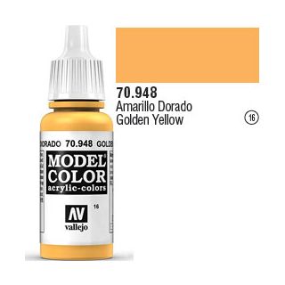 Vallejo 016: Modelcolor 948: Golden Yellow 17 ml.