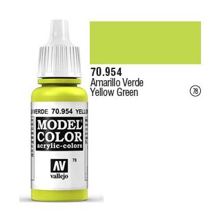 Vallejo 078: Modelcolor 954: Yellow Green 17 ml.