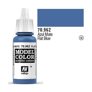 Vallejo 056: Modelcolor 962: Flat Blue 17 ml.