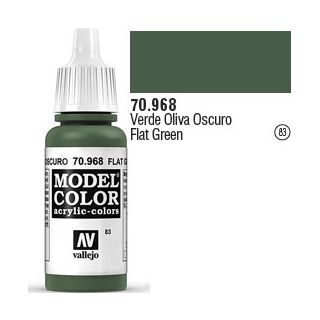 Vallejo 083: Modelcolor 968: Flat Green 17 ml.