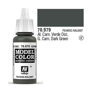 Vallejo 097: Modelcolor 979: German Camouflage Dark Green 17 ml.