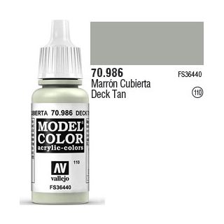 Vallejo 110: Modelcolor 986: Deck Tan 17 ml.