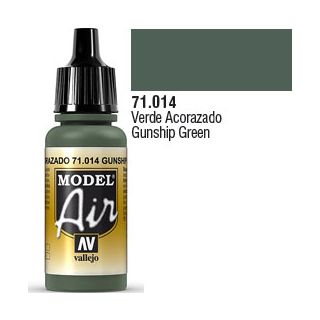 Vallejo Model Air 014: Gunship Green 17 ml.