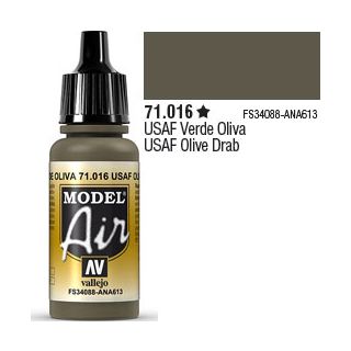 Vallejo Model Air 016: USAF Olive Drab 17 ml.