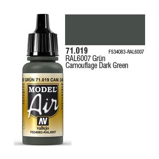Vallejo Model Air 019: Camouflage Dark Green 17 ml.