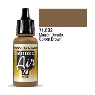 Vallejo Model Air 032: Golden Brown 17 ml.