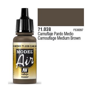 Vallejo Model Air 038: Camouflage Medium Brown 17 ml.