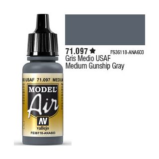 Vallejo Model Air 097: Medium Gunship Gray 17 ml.