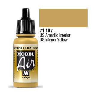 Vallejo Model Air 107: US Interior Yellow 17 ml.