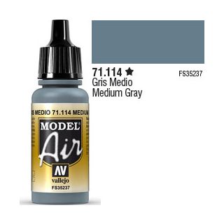 Vallejo Model Air 114: Medium Gray 17 ml.