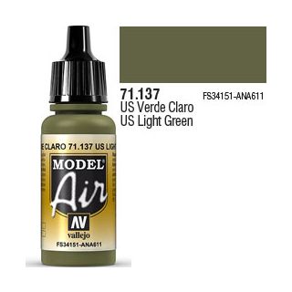Vallejo Model Air 137: US Light Green 17 ml.