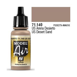Vallejo Model Air 140: US Desert Sand 17 ml.