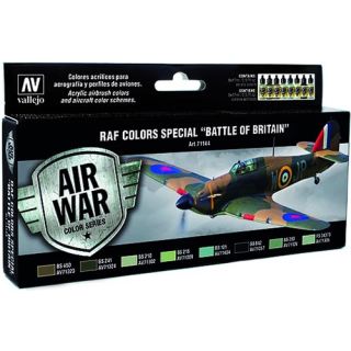 Vallejo Model Air Set 144: RAF Colors Special Battle Of Britain (8 colors)