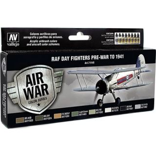 Vallejo Model Air Set 149: RAF Day Fighters Pre-War To 1941 (8 colors)