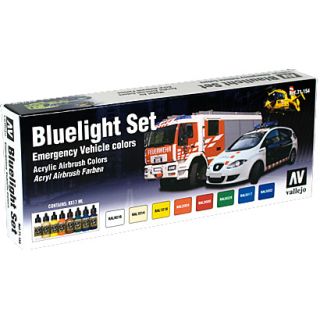 Vallejo Model Air Set 154: Bluelight Set (8 colors)