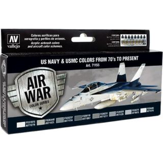 Vallejo Model Air Set 155: US Navy & USMC Colors from 70s to Present (8 colors)