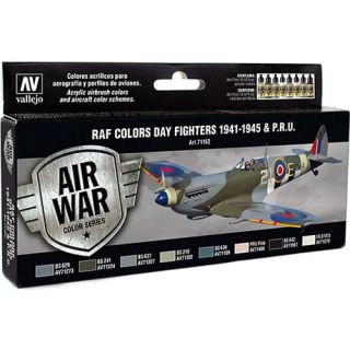 Vallejo Model Air Set 162: RAF Colors Day Fighters 1941-1945 & P.R.U. (8 colors)