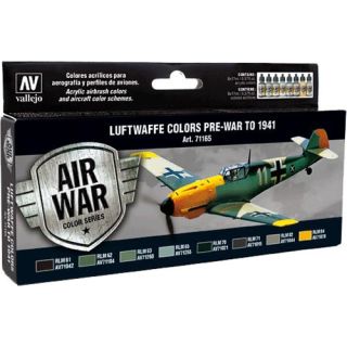 Vallejo Model Air Set 165: Luftwaffe Pre-War to 1941 (8 colors)
