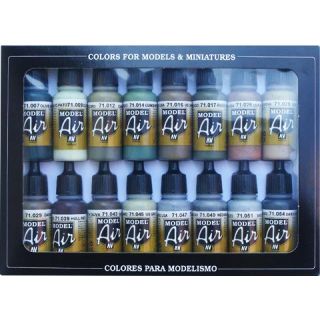 Vallejo Model Air Set 180: WWII Allied Colors (16 colors)
