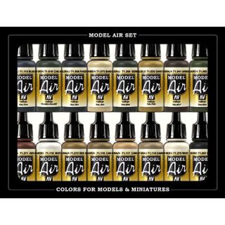 Vallejo Model Air Set 208: German WWII Europe & Africa (16 colors)