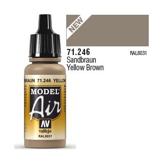 Vallejo Model Air 246: Yellow Brown 17 ml.