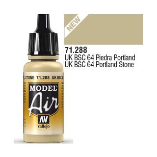 Vallejo Model Air 288: UK BSC 64 Portland Stone 17 ml.