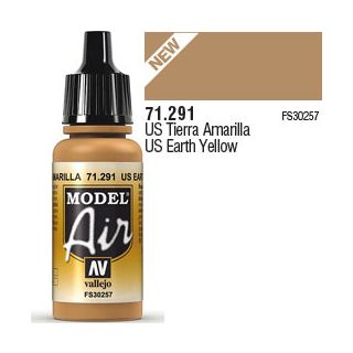 Vallejo Model Air 291: US Earth Yellow 17 ml.
