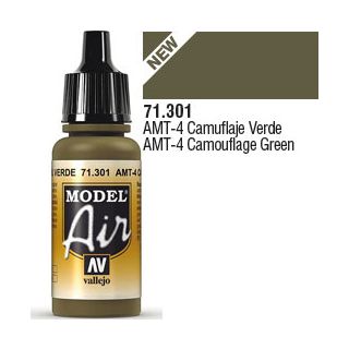 Vallejo Model Air 301: AMT-4 Camouflage Green 17 ml.