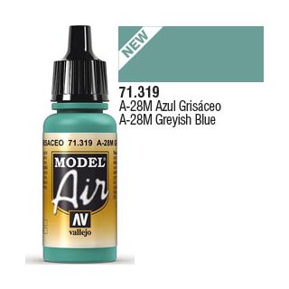 Vallejo Model Air 319: A-28M Greyish Blue 17 ml.