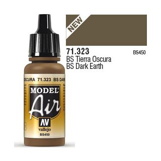 Vallejo Model Air 323: BS Dark Earth 17 ml.